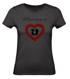 Balldiri T-Shirt Damen Heiratsantrag LGBTQ XS bis 2XL - schwarz - Balldiri