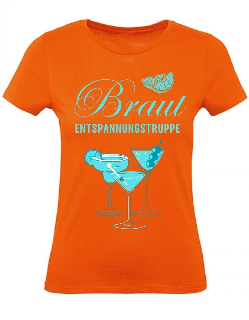 Balldiri T-Shirt Damen Junggesellinenabschied XS bis 2XL - orange - Balldiri