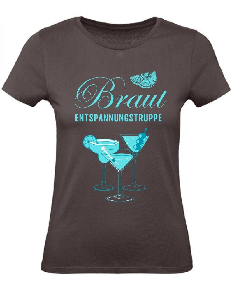 Balldiri T-Shirt Damen Junggesellinenabschied XS bis 2XL - braun - Balldiri