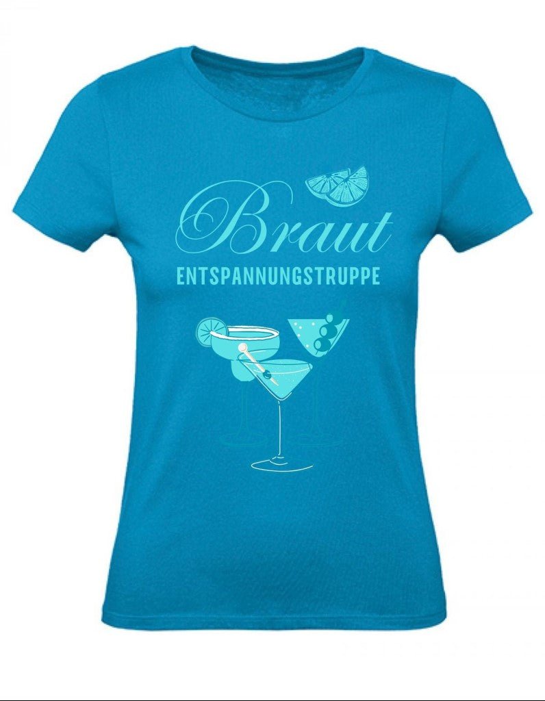 Balldiri T-Shirt Damen Junggesellinenabschied XS bis 2XL - azurblau - Balldiri