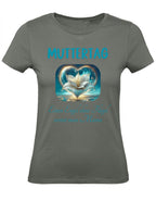 Balldiri T-Shirt Damen Muttertag XS bis 2XL - army grün - Balldiri