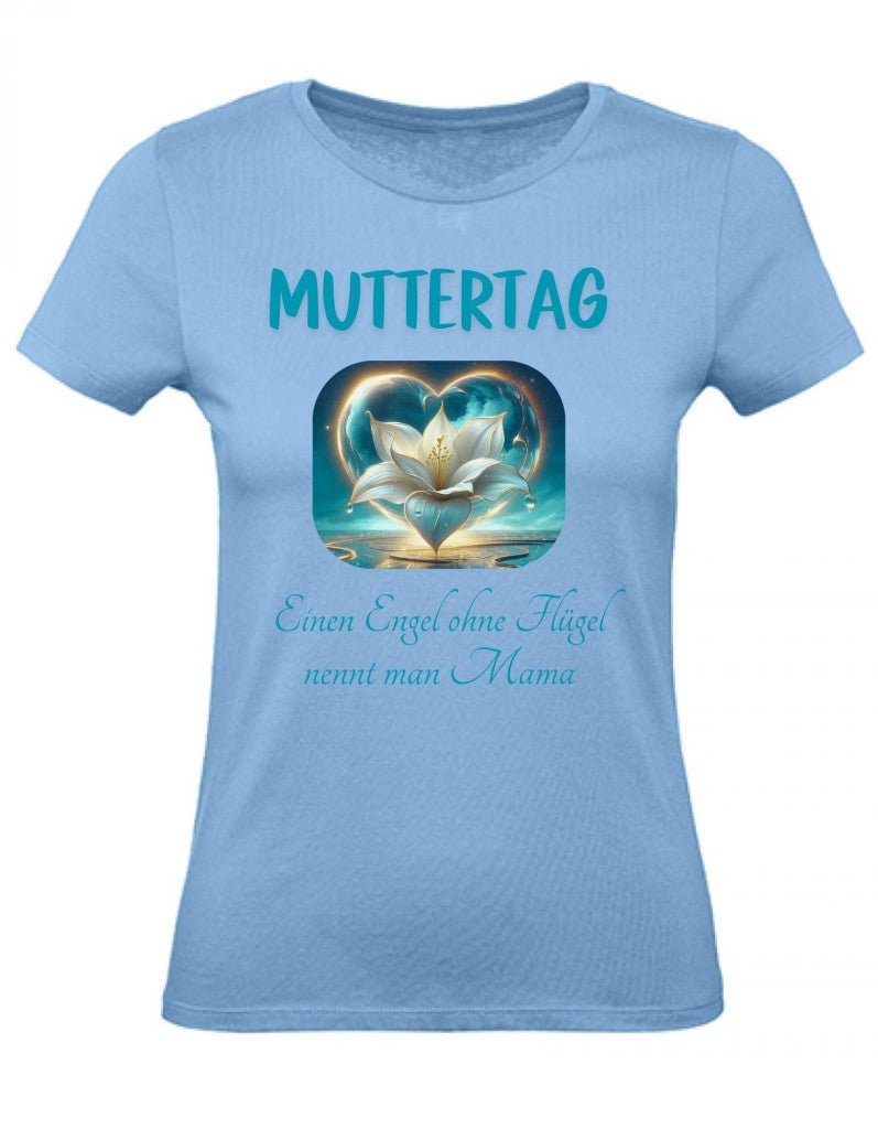 Balldiri T-Shirt Damen Muttertag XS bis 2XL - hellblau - Balldiri