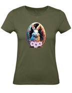 Balldiri T-Shirt Damen Osterei mit Hase XS bis 2XL - kakhi - Balldiri
