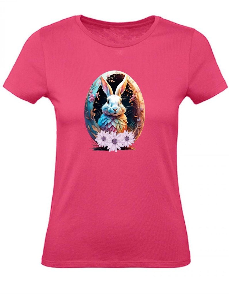 Balldiri T-Shirt Damen Osterei mit Hase XS bis 2XL - rosa - Balldiri