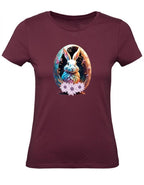 Balldiri T-Shirt Damen Osterei mit Hase XS bis 2XL - bordeaux - Balldiri