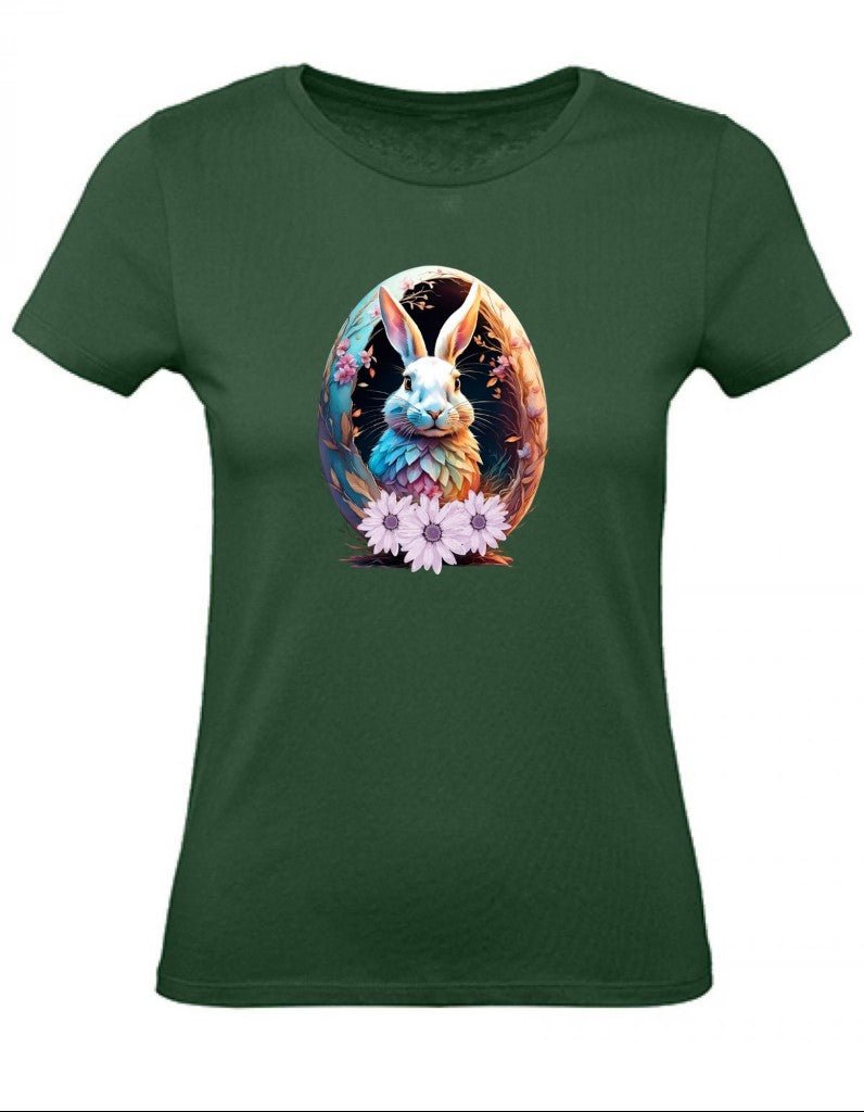 Balldiri T-Shirt Damen Osterei mit Hase XS bis 2XL - navy grün - Balldiri