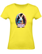 Balldiri T-Shirt Damen Osterei mit Hase XS bis 2XL - gelb - Balldiri