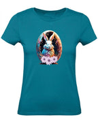 Balldiri T-Shirt Damen Osterei mit Hase XS bis 2XL - türkis - Balldiri