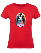 Balldiri T-Shirt Damen Osterei mit Hase XS bis 2XL - rot - Balldiri