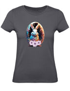 Balldiri T-Shirt Damen Osterei mit Hase XS bis 2XL - grau - Balldiri