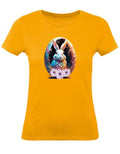 Balldiri T-Shirt Damen Osterei mit Hase XS bis 2XL - apricot - Balldiri