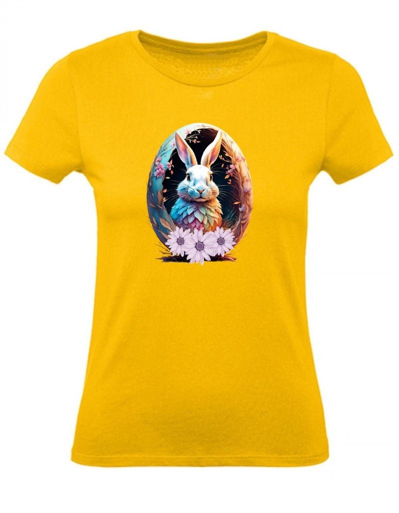 Balldiri T-Shirt Damen Osterei mit Hase XS bis 2XL - gold - Balldiri