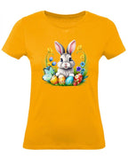 Balldiri T-Shirt Damen Osterhase mit Eiern XS bis 2XL - apricot - Balldiri