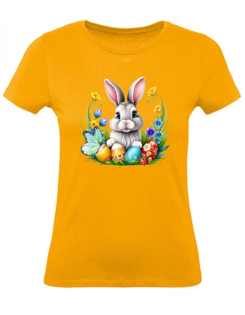 Balldiri T-Shirt Damen Osterhase mit Eiern XS bis 2XL - apricot - Balldiri