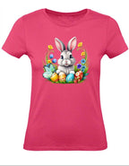 Balldiri T-Shirt Damen Osterhase mit Eiern XS bis 2XL - rosa - Balldiri