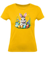 Balldiri T-Shirt Damen Osterhase mit Eiern XS bis 2XL - gold - Balldiri