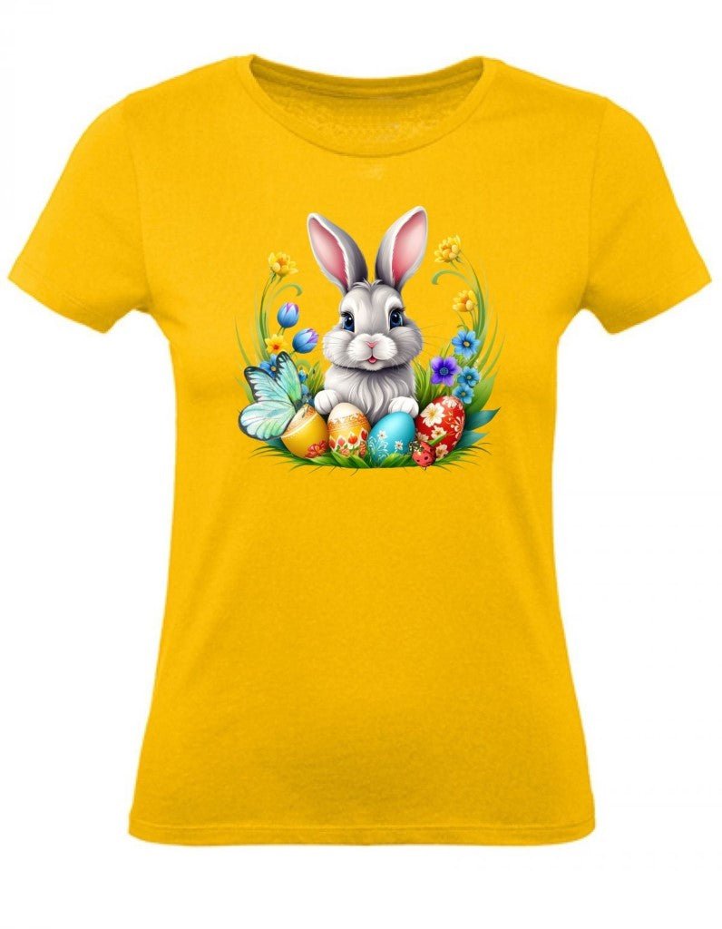 Balldiri T-Shirt Damen Osterhase mit Eiern XS bis 2XL - gold - Balldiri