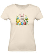 Balldiri T-Shirt Damen Ostern Nest mit Hase XS bis 2XL - ecru - Balldiri