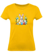 Balldiri T-Shirt Damen Ostern Nest mit Hase XS bis 2XL - gold - Balldiri