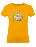 Balldiri T-Shirt Damen Ostern Nest mit Hase XS bis 2XL - apricot - Balldiri