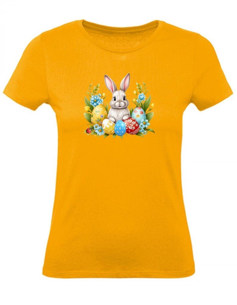 Balldiri T-Shirt Damen Ostern Nest mit Hase XS bis 2XL - apricot - Balldiri
