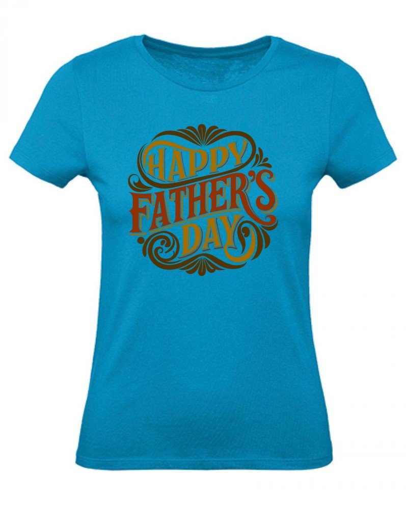 Balldiri T-Shirt Damen Vatertag Geschenk XS bis 2XL - azurblau - Balldiri