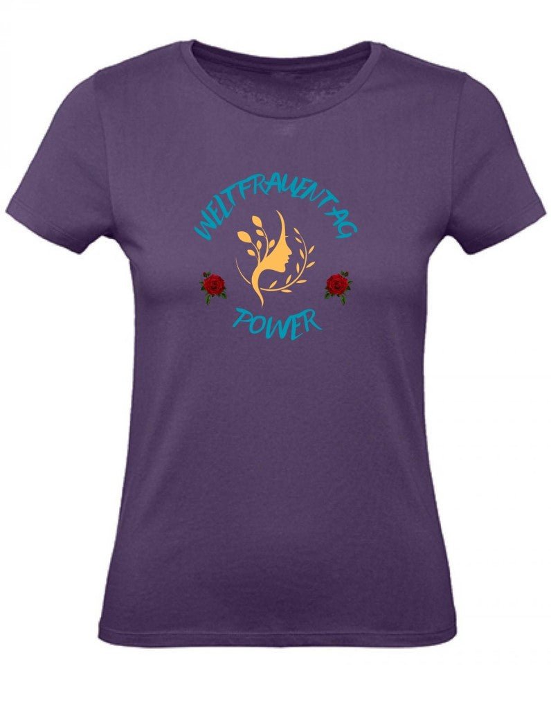 Balldiri T-Shirt Damen Weltfrauentag XS bis 2XL - purple - Balldiri
