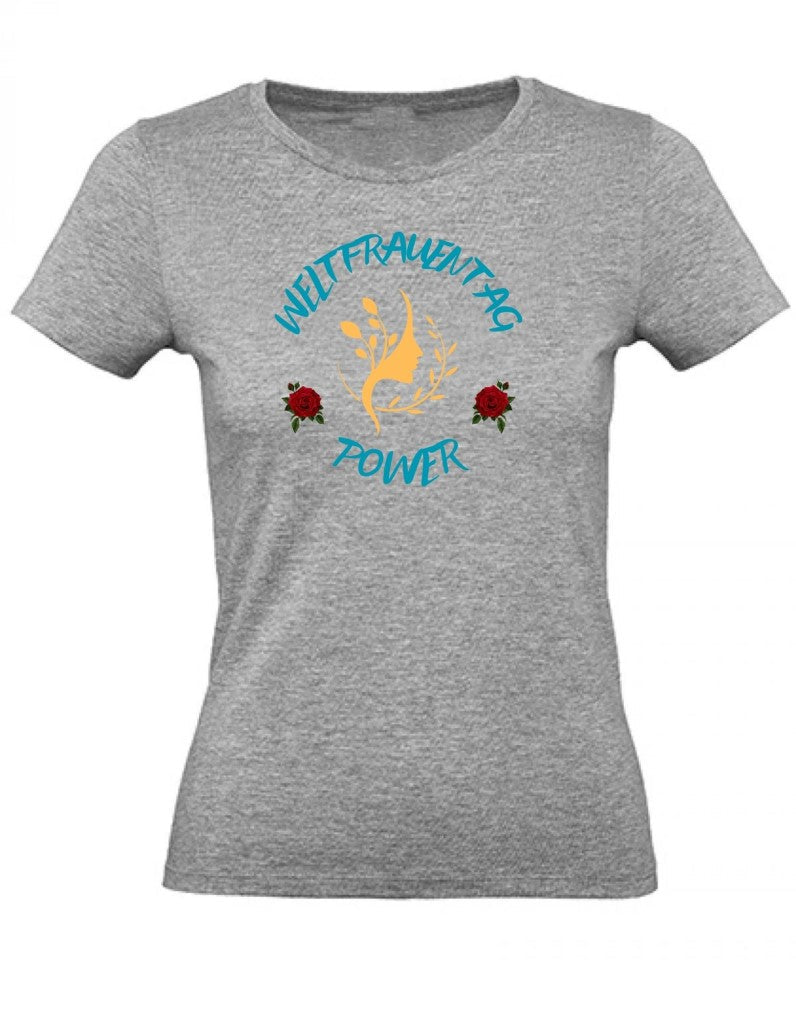Balldiri T-Shirt Damen Weltfrauentag XS bis 2XL - grau meliert - Balldiri