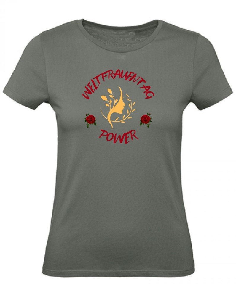 Balldiri T-Shirt Damen Weltfrauentag XS bis 2XL - army grün - Balldiri