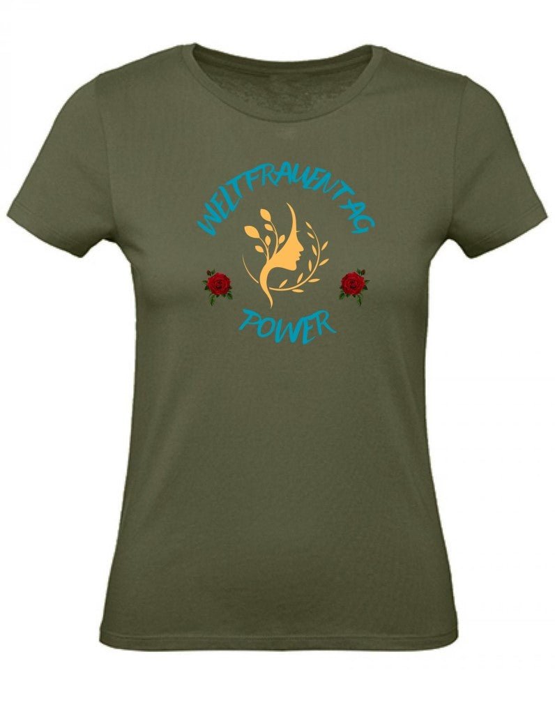 Balldiri T-Shirt Damen Weltfrauentag XS bis 2XL - khaki - Balldiri