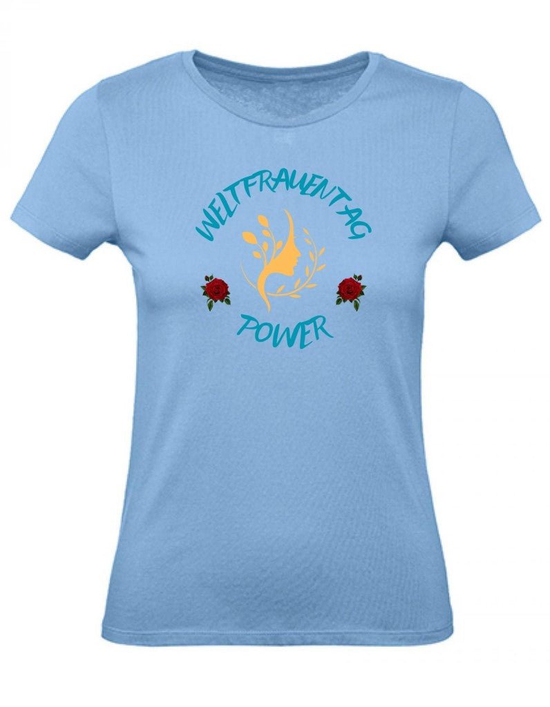 Balldiri T-Shirt Damen Weltfrauentag XS bis 2XL - hellblau - Balldiri