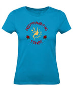 Balldiri T-Shirt Damen Weltfrauentag XS bis 2XL - azurblau - Balldiri