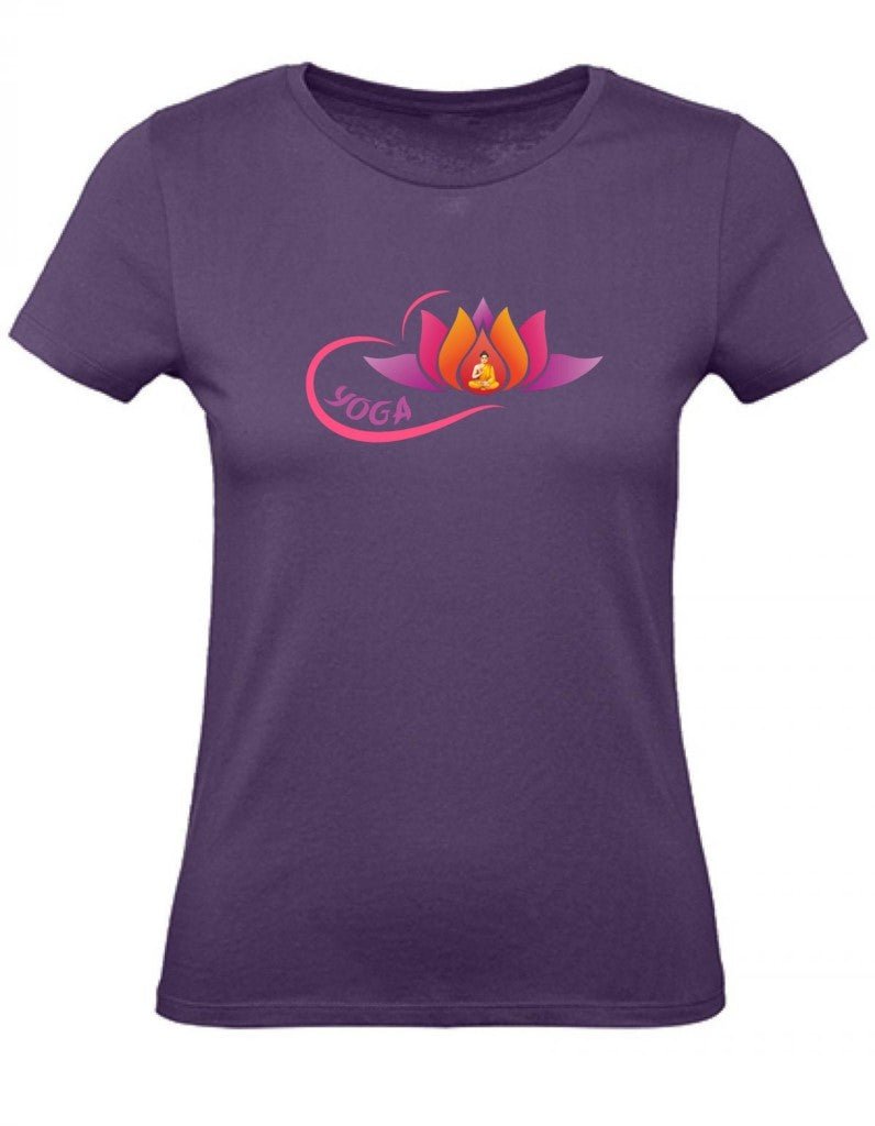 Balldiri T-Shirt Damen Yoga Buddha Entspannung Wellness XS bis 2XL - purple - Balldiri