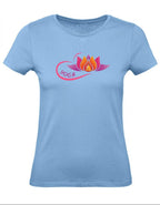 Balldiri T-Shirt Damen Yoga Buddha Entspannung Wellness XS bis 2XL - hellblau - Balldiri