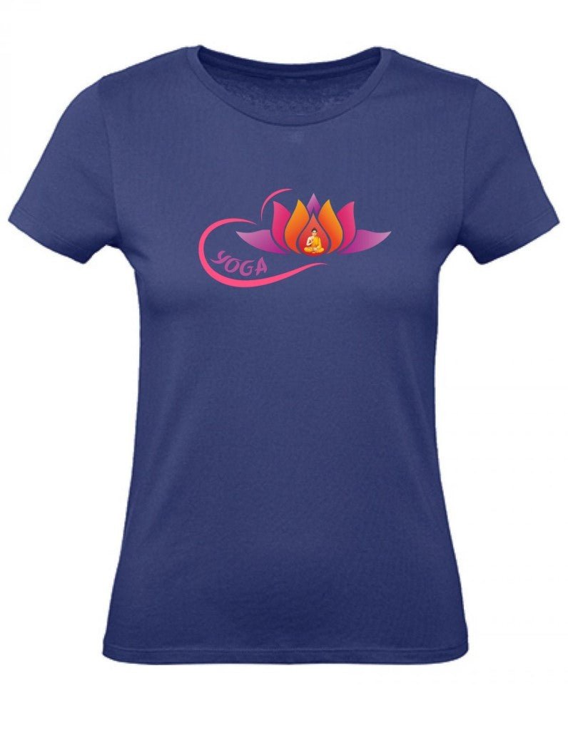 Balldiri T-Shirt Damen Yoga Buddha Entspannung Wellness XS bis 2XL - blau - Balldiri