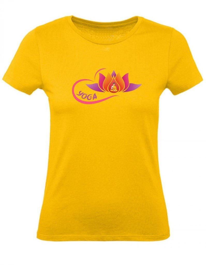 Balldiri T-Shirt Damen Yoga Buddha Entspannung Wellness XS bis 2XL - gold - Balldiri