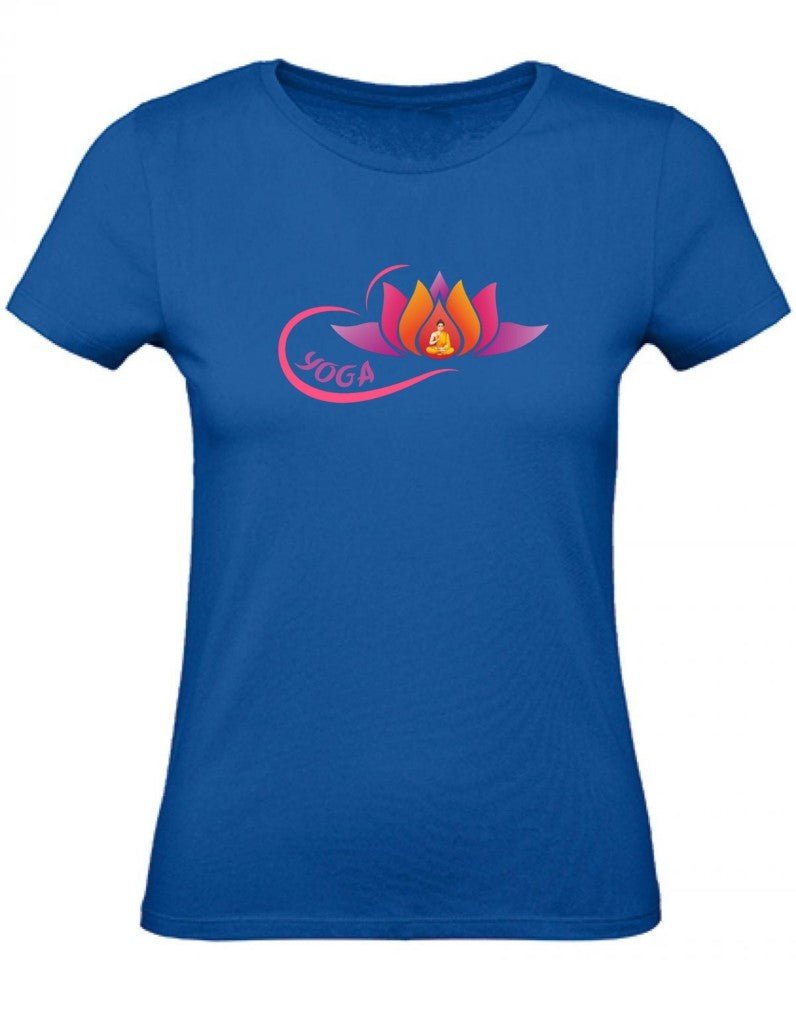 Balldiri T-Shirt Damen Yoga Buddha Entspannung Wellness XS bis 2XL - royalblau - Balldiri