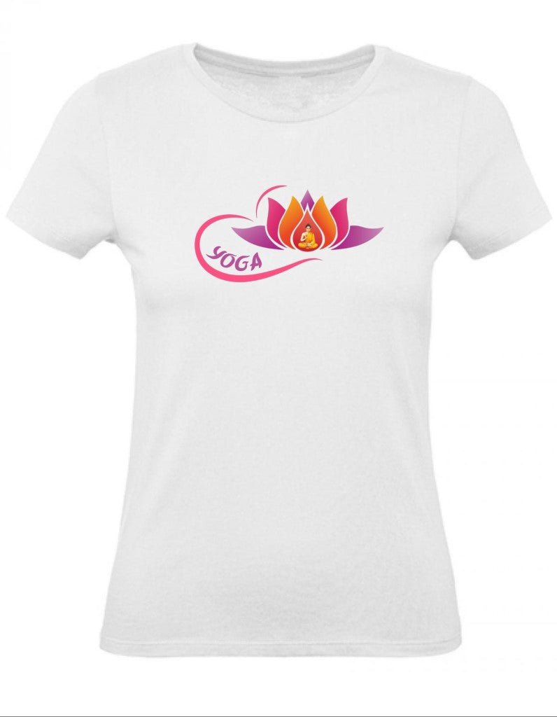 Balldiri T-Shirt Damen Yoga Buddha Entspannung Wellness XS bis 2XL - weiß - Balldiri