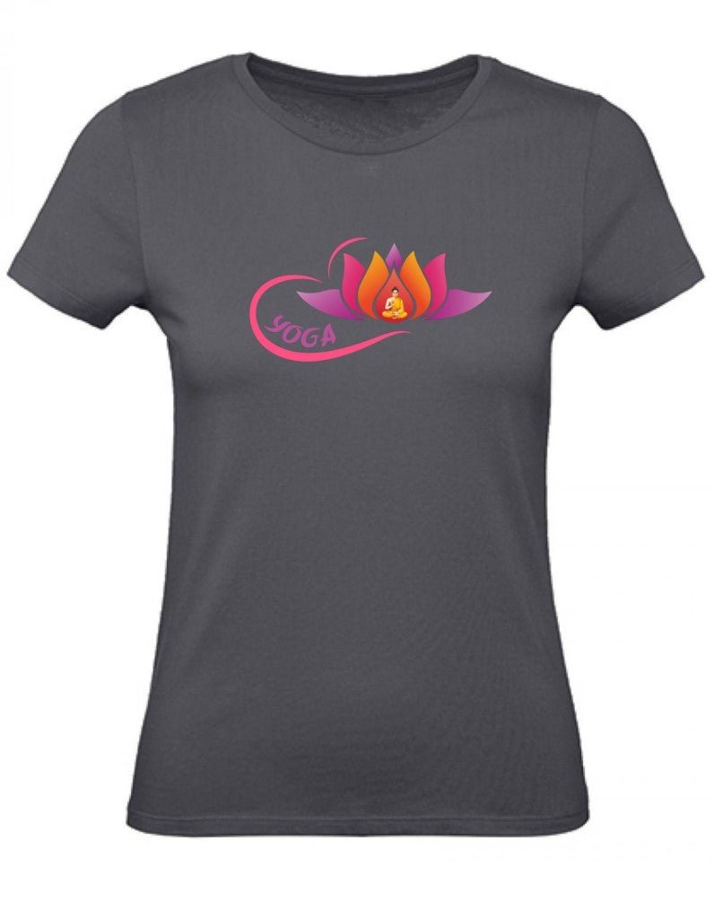 Balldiri T-Shirt Damen Yoga Buddha Entspannung Wellness XS bis 2XL - grau - Balldiri