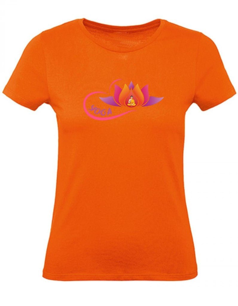 Balldiri T-Shirt Damen Yoga Buddha Entspannung Wellness XS bis 2XL - orange - Balldiri