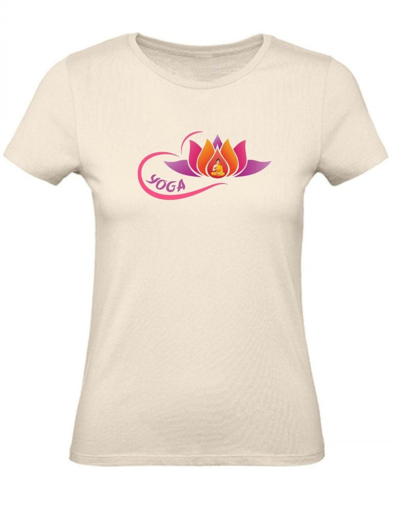 Balldiri T-Shirt Damen Yoga Buddha Entspannung Wellness XS bis 2XL - ecru - Balldiri
