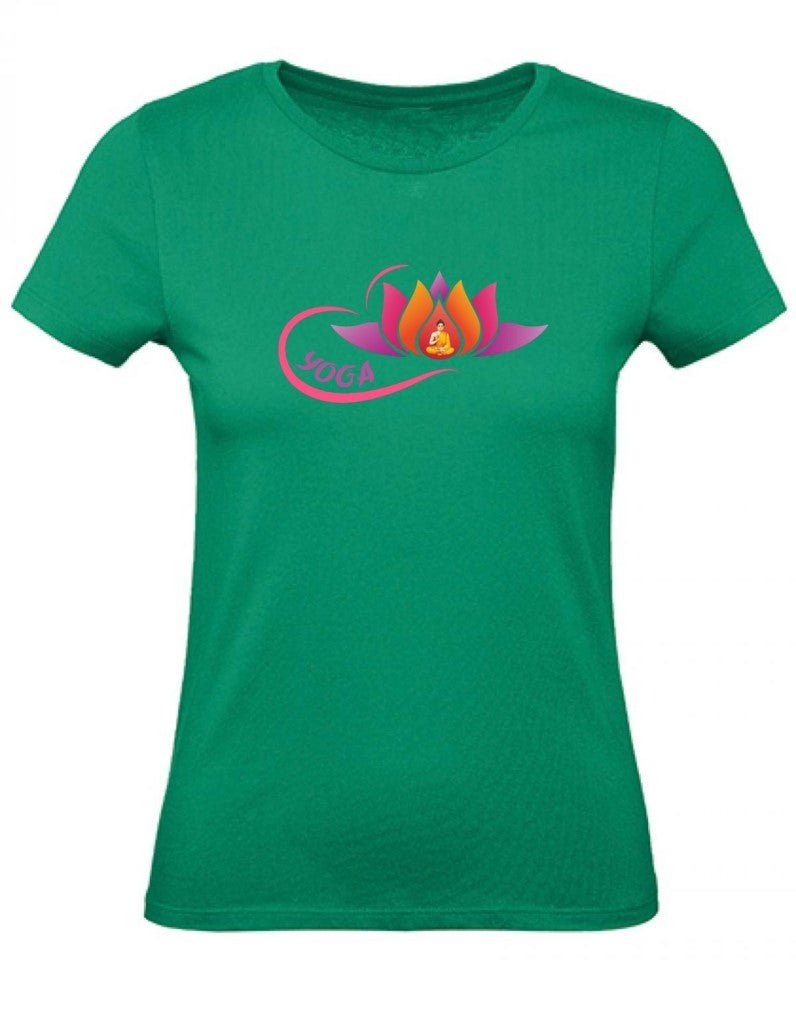 Balldiri T-Shirt Damen Yoga Buddha Entspannung Wellness XS bis 2XL - grün - Balldiri