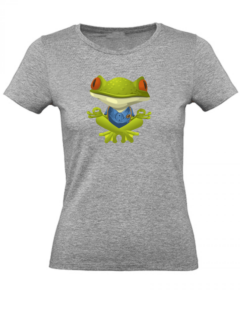 Balldiri T-Shirt Damen Yoga Meditation Entspannung XS bis 2XL - grau meliert - Balldiri