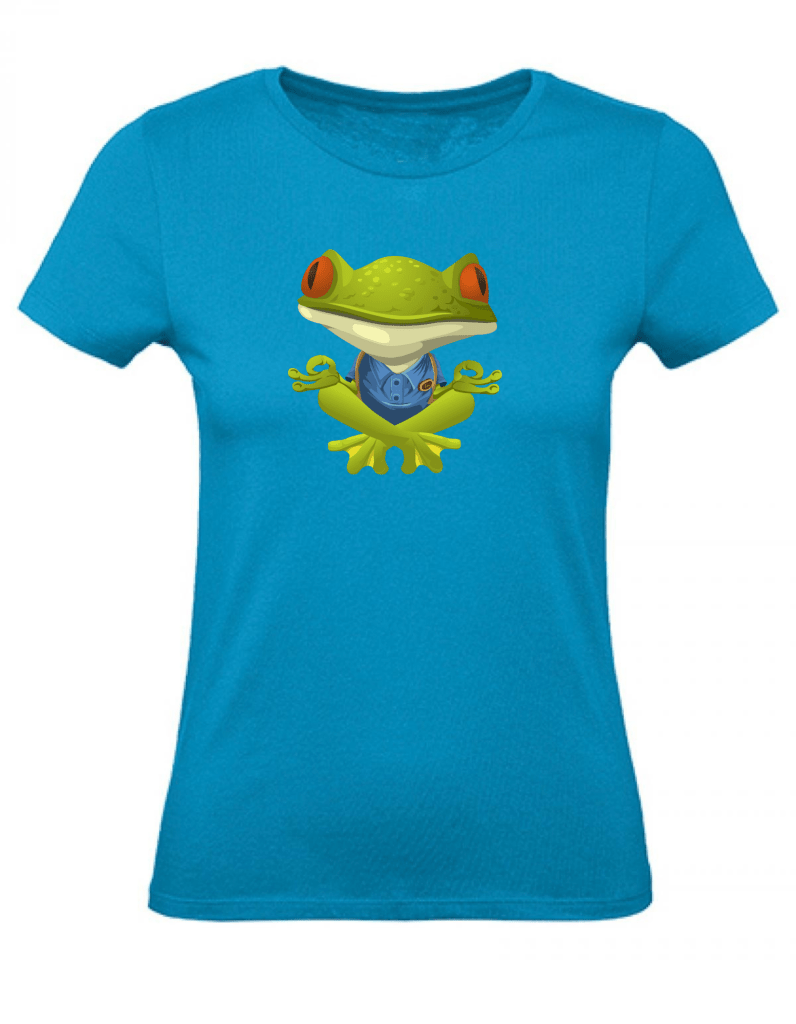 Balldiri T-Shirt Damen Yoga Meditation Entspannung XS bis 2XL - azurblau - Balldiri
