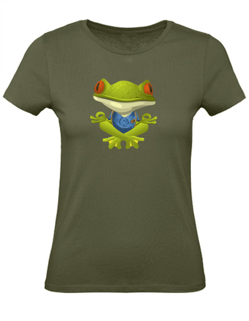 Balldiri T-Shirt Damen Yoga Meditation Entspannung XS bis 2XL - khaki - Balldiri