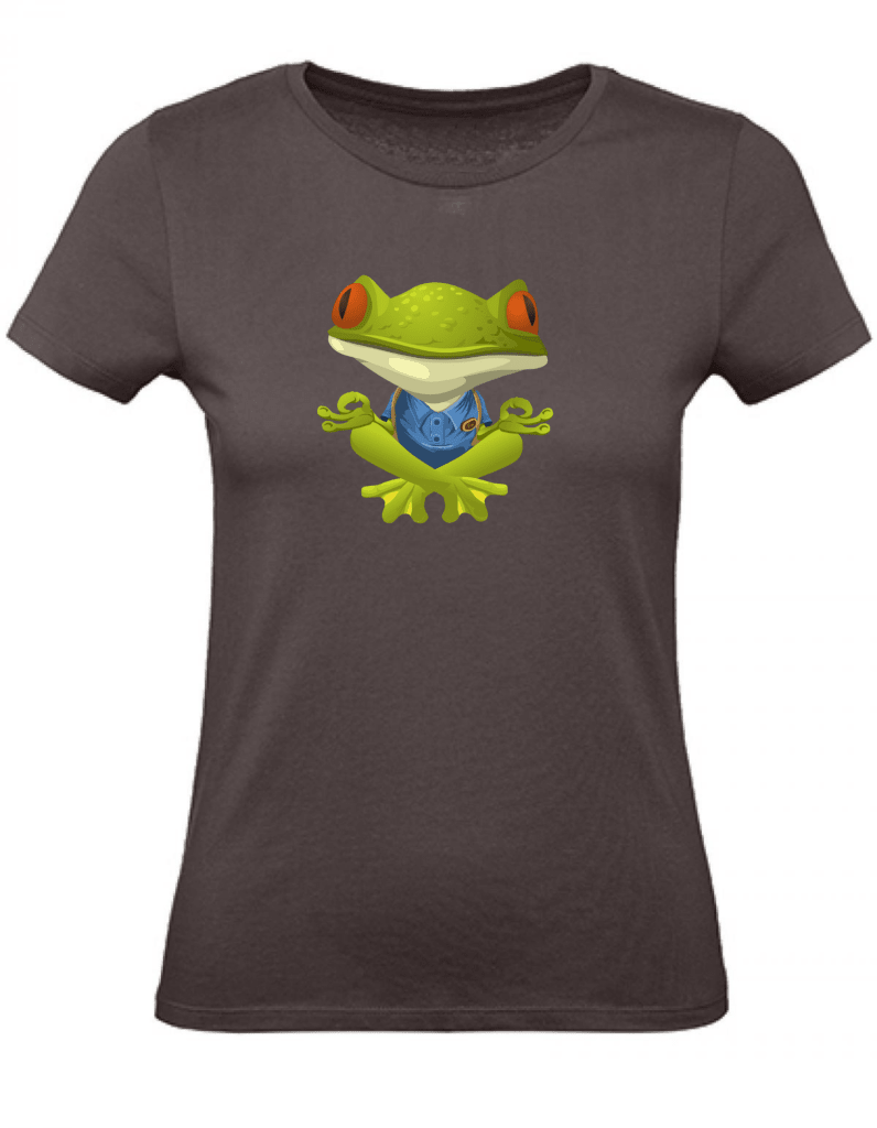 Balldiri T-Shirt Damen Yoga Meditation Entspannung XS bis 2XL - braun - Balldiri