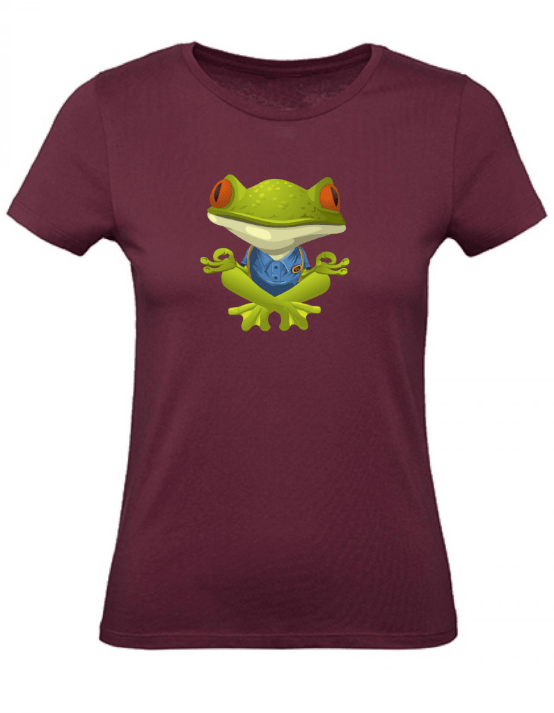 Balldiri T-Shirt Damen Yoga Meditation Entspannung XS bis 2XL - bordeaux - Balldiri