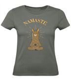 Balldiri T-Shirt Damen Yoga Meditation Namaste XS bis 2XL - army grün - Balldiri