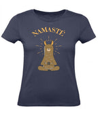 Balldiri T-Shirt Damen Yoga Meditation Namaste XS bis 2XL - navy - Balldiri