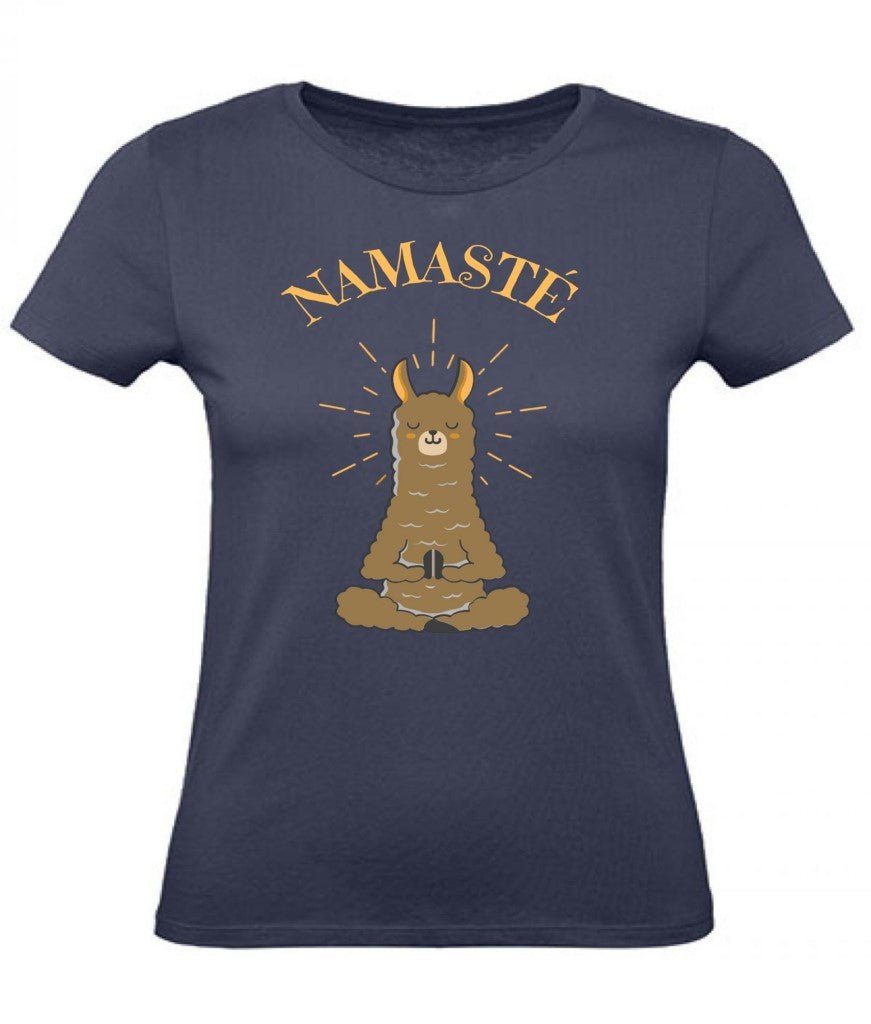 Balldiri T-Shirt Damen Yoga Meditation Namaste XS bis 2XL - navy - Balldiri